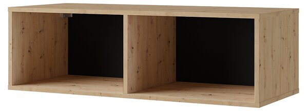 Obývací stěna CALABRINI c | 300 cm | 5 dílů D1 | černá lesk/dub artisan