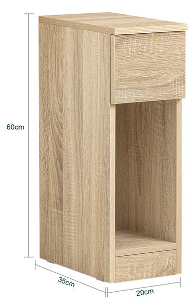 SoBuy FBT111-N Noční stolek Rozkládací stolek Odkládací stolek Telefonní stolek Přírodní 20x60x35cm