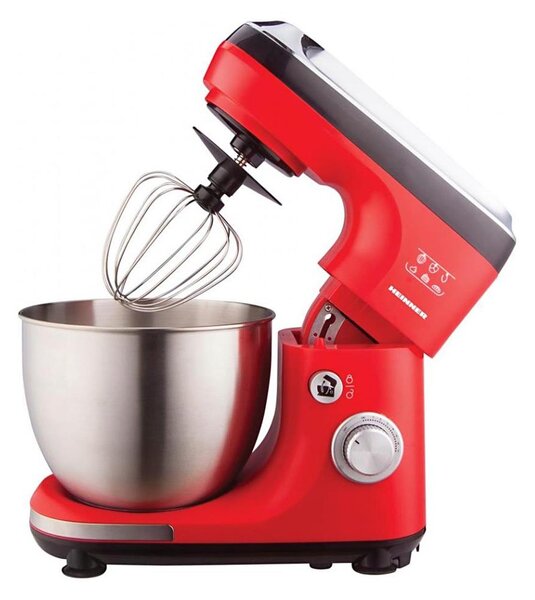 Heinner HPM-600RD - Kuchyňský robot s nerezovou mísou 600W/230V červená