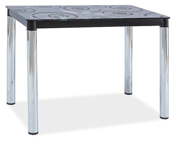 SIGNAL Jídelní stůl DAMAR II černý/bronz 100x60x75