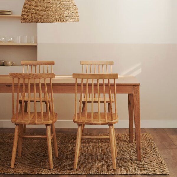 Dubový rozkládací jídelní stůl Kave Home Yain 120/180 x 80 cm
