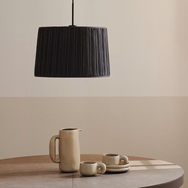 Černé látkové stínidlo Kave Home Guash 40 cm