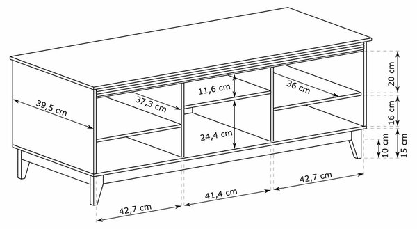 WINDSOR k | TV stolek W-8 | 135,5 cm | kašmír