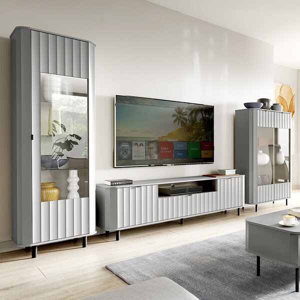 NOVADO s | TV stolek NO-6 | 137 cm | světle šedá