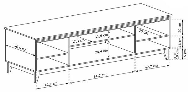 WINDSOR k | TV stolek W-9 | 179 cm | kašmír