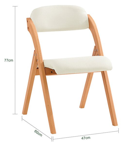 SoBuy FST92-W Skládací židle Kuchyňská židle Bílá 47x77x60cm
