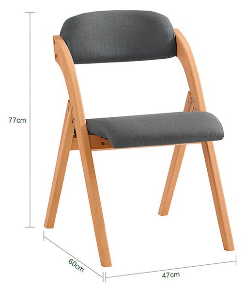 SoBuy FST92-SG Skládací židle Kuchyňská židle Tmavě šedá 47x77x60cm