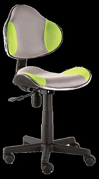 SIGNAL Dětská otočná židle Q-G2 zelená/šedá