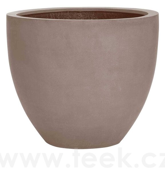 Pottery Pots Venkovní květináč kulatý Jesslyn L, Taupe (barva béžová taupe), kolekce Natural, kompozit Fiberstone, průměr 70 cm x v 61 cm, objem cca 172 l