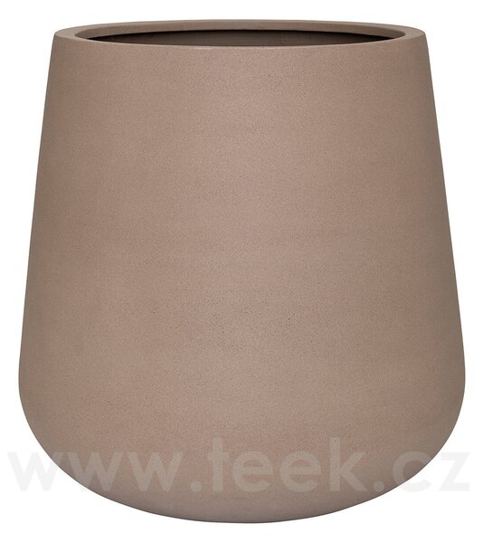 Pottery Pots Venkovní květináč kulatý Pax XL, Taupe (barva béžová taupe), kolekce Natural, kompozit Fiberstone, průměr 66 cm x v 67 cm, objem cca 188 l