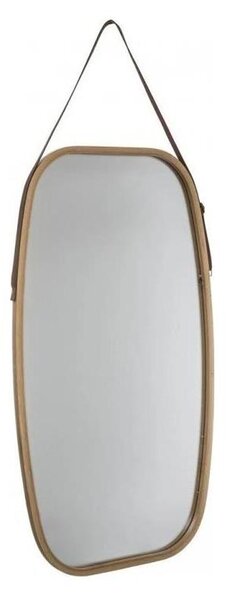 5five - Nástěnné zrcadlo OVAL 77x43 cm bambus
