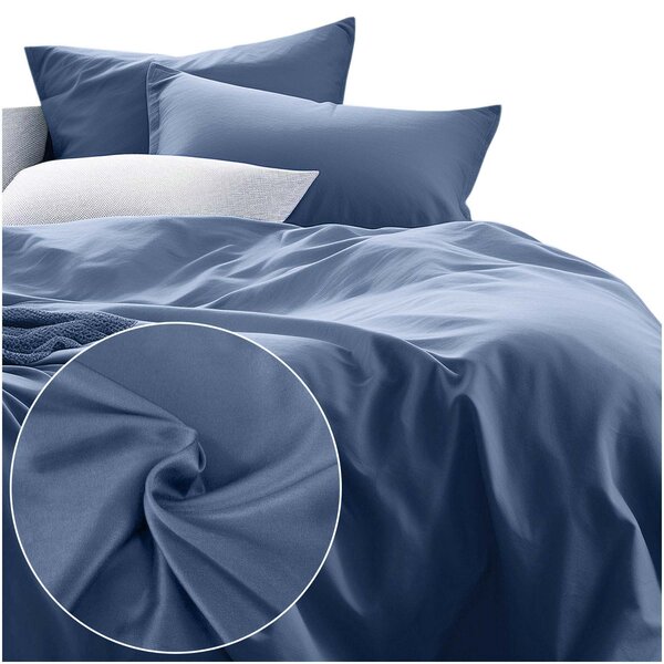 SATÉNOVÉ POVLEČENÍ SATYNLOVE CLASSIC 200X220 CM, 2KS 70X80 CM SVĚTLEMODRÉ