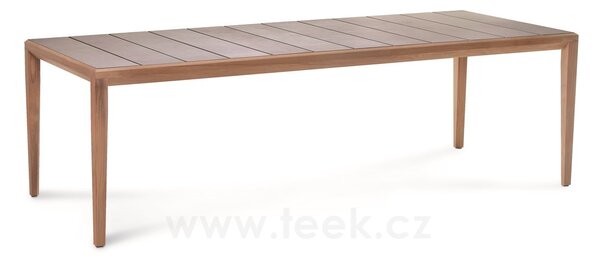 Roda Jídelní stůl Teka, Roda, obdélníkový 243x102x74 cm, rám teak, deska keramika dekor dle vzorníku