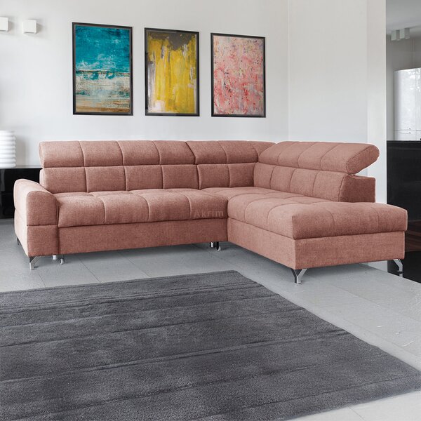 Sedací souprava SEMPRE | 270x204 cm | PRAVÁ | rozkládací + úložný prostor | VÝBĚR TKANIN