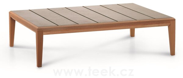 Roda Konferenční stolek Teka, Roda, obdélníkový 130x82x30 cm, rám teak, deska keramika dekor dle vzorníku