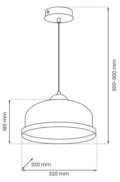 Závěsné svítidlo Studio, 1x dřevěné/bílé kovové stínítko, (fi 32cm), w/br