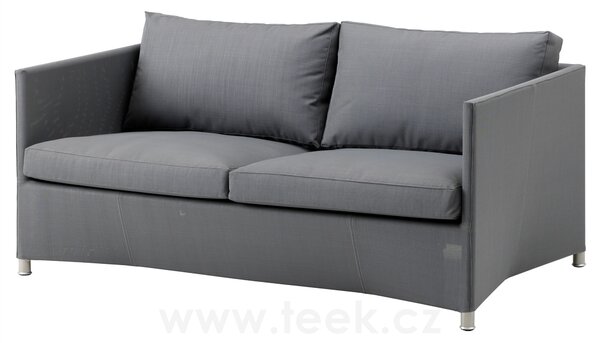 Cane-line 2-místná pohovka Diamond, Cane-line, 150x88x63 cm, rám hliník, barva graphite, sedáky venkovní látka Airtouch grey