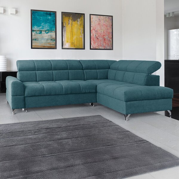 Sedací souprava SEMPRE | 270x204 cm | PRAVÁ | rozkládací + úložný prostor | VÝBĚR TKANIN