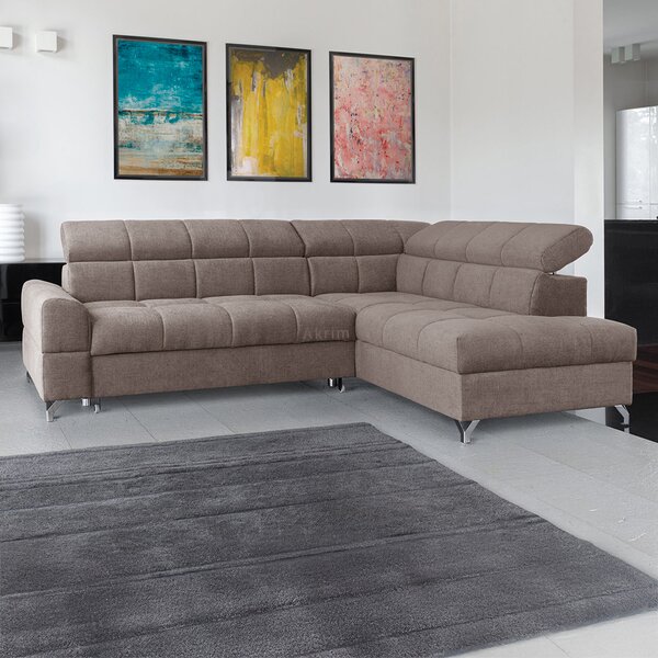 Sedací souprava SEMPRE | 270x204 cm | PRAVÁ | rozkládací + úložný prostor | VÝBĚR TKANIN