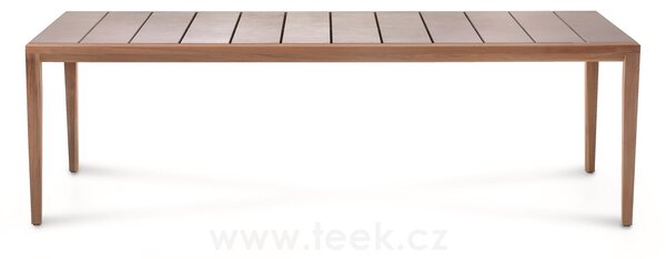 Roda Jídelní stůl Teka, Roda, obdélníkový 243x102x74 cm, rám teak, deska keramika dekor dle vzorníku