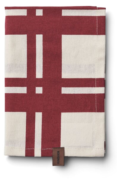 Utěrka z organické bavlny Red Check – set 2 ks