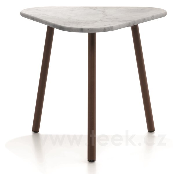Roda Odkládací stolek Piper, Roda, trojúhelníkový 60x53 cm, rám hliník barva dle vzorníku, deska teak