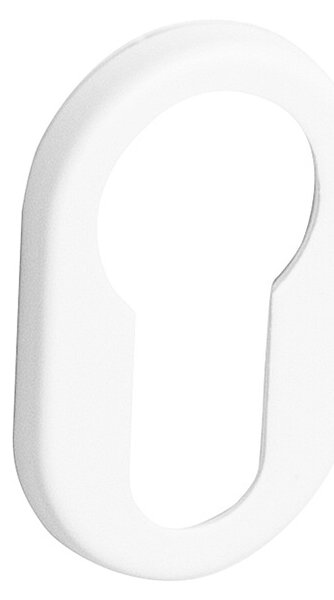 Dveřní rozeta MP 1UOR pro kolekci NUDA, Otvor pro obyčejný klíč BB, MP WS (bílá mat)