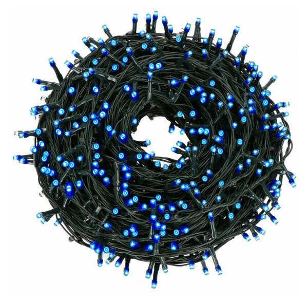 LED světelný řetěz - 25,5m, 300LED, IP44, modrá