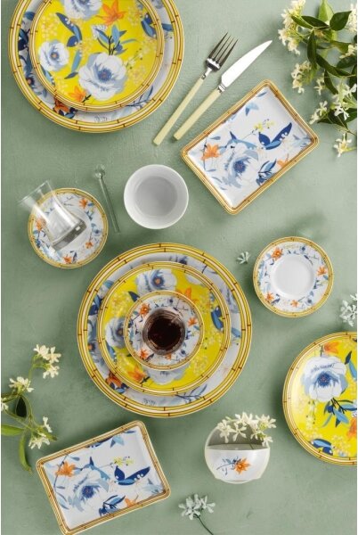 Jídelní sada 50 ks pestrobarevná/porcelán