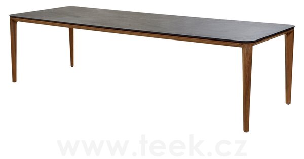 Cane-line Jídelní venkovní stůl Aspect, Cane-line, 280x100x74 cm, tám teak, deska keramika dekor fossil black