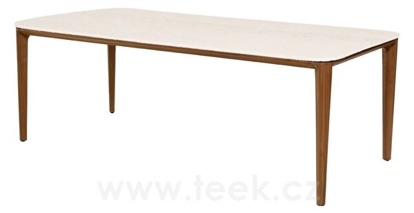 Cane-line Venkovní jídelní stůl Aspect, Cane-line, 210x100x74 cm, rám teak, deska keramika dekor fossil black