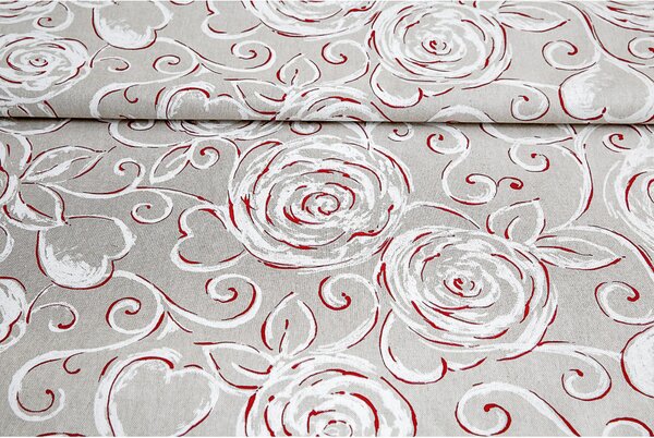 Běhoun na stůl rudé pivoňky 50x150 cm Made in Italy Barva Vícebarevná Rozměry 50x150 cm
