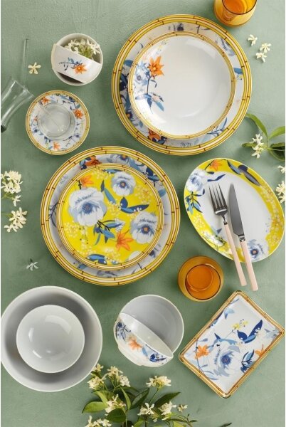 Jídelní sada 50 ks pestrobarevná/porcelán
