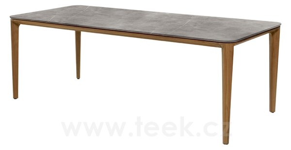 Cane-line Venkovní jídelní stůl Aspect, Cane-line, 210x100x74 cm, rám teak, deska keramika dekor fossil black