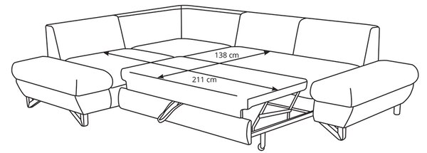 Sedací souprava AVESTA II | 272x199 cm | rozkládací + úložný prostor | VÝBĚR TKANIN