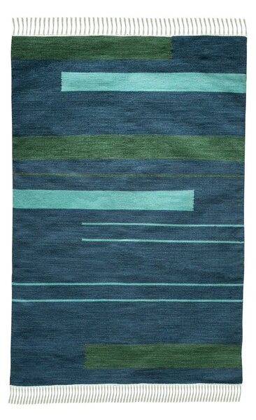 Tmavě modrý oboustranný venkovní koberec z recyklovaného plastu Green Decore Marlin, 160 x 230 cm