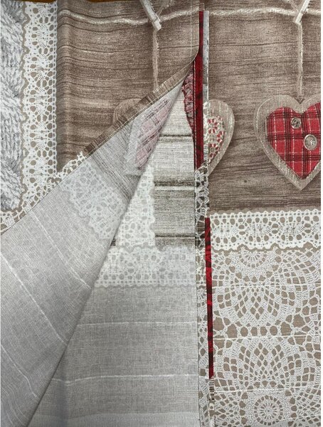 Přikrývka na gauč Shabby love rudá Barva Rudá Rozměry 180x290 cm