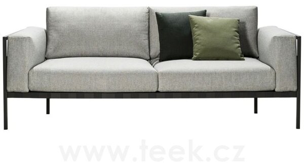 Tribu 2-místná pohovka Natal Sofa, Tribu, 189x81x60 cm, rám hliník barva dle vzorníku, sedáky látka kat.E, barva dle vzorníku