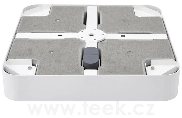Glatz Mobilní stojan 180kg Glatz, 94x94x14,6 cm, lakovaná ocel anthracite (RAL 7016), dekorativní krycí deska bílá (RAL 9002), betonové zátěže, příruba M4