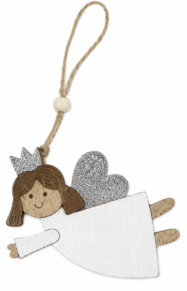 Dřevěný závěsný andílek – 12 × 8 cm 3001172