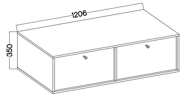 TOKYO 4 e | TV stolek RTV 302 | 120,6 cm | eukalyptová/černá