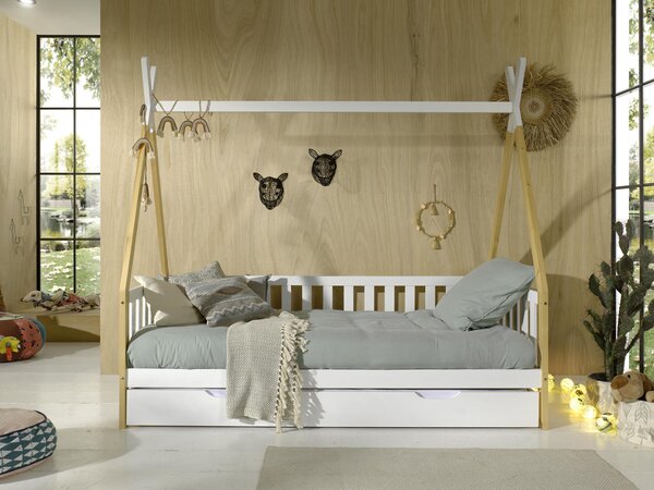 Aldo Dětská postel s šuplíkem bílým z masivu Vigi fence