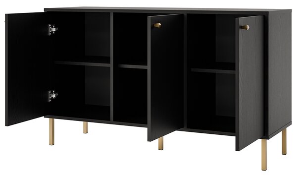 TOKYO 2 c | komoda 813 | 124,5 cm | černá grafit/zlatá
