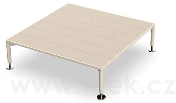Vondom Konferenční stolek Hamptons, Vondom, čtvercový 85x85x24,5 cm, rám hliník barva dle vzorníku, deska Solid Core barva dle vzorníku