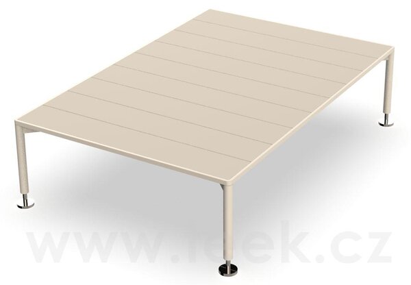 Vondom Konferenční stolek Hamptons, Vondom, obdélníkový 127,5x85x33 cm, rám hliník barva dle vzorníku, deska Solid Core barva dle vzorníku