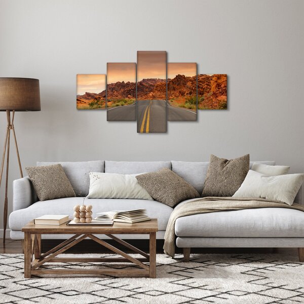 Obraz cesty a skal (125x70 cm)