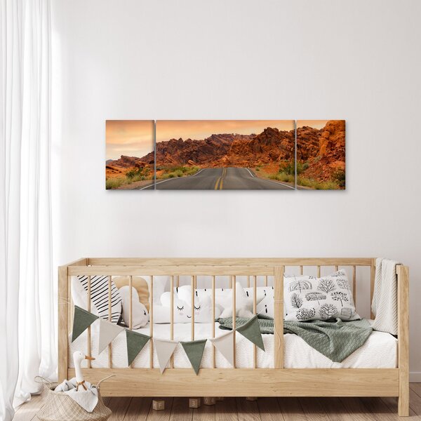 Obraz cesty a skal (170x50 cm)