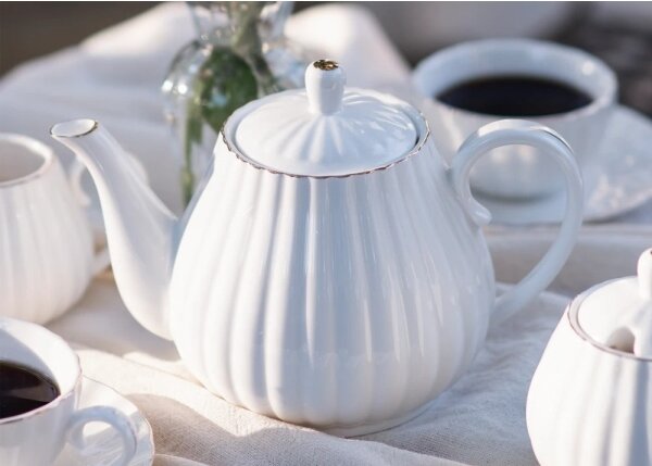Porcelánová kávová sada 15 ks bílá