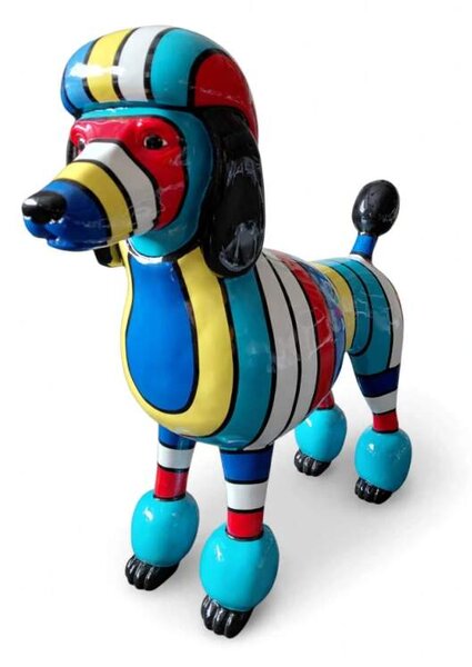 Socha Pudl stojící s pruhy 64 cm