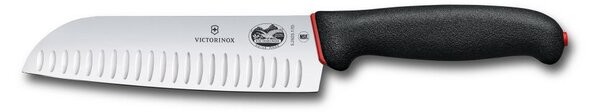 Victorinox - Kuchyňský nůž santoku DUAL GRIP 17 cm černá